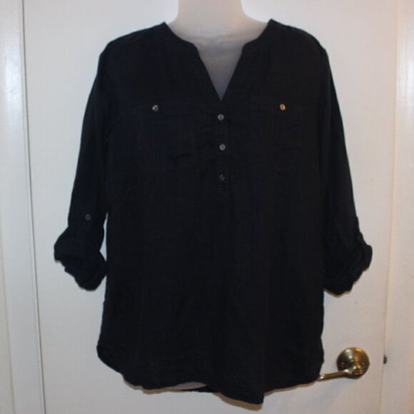 TALBOTS blue Blouse women size medium - Picture 1 of 6